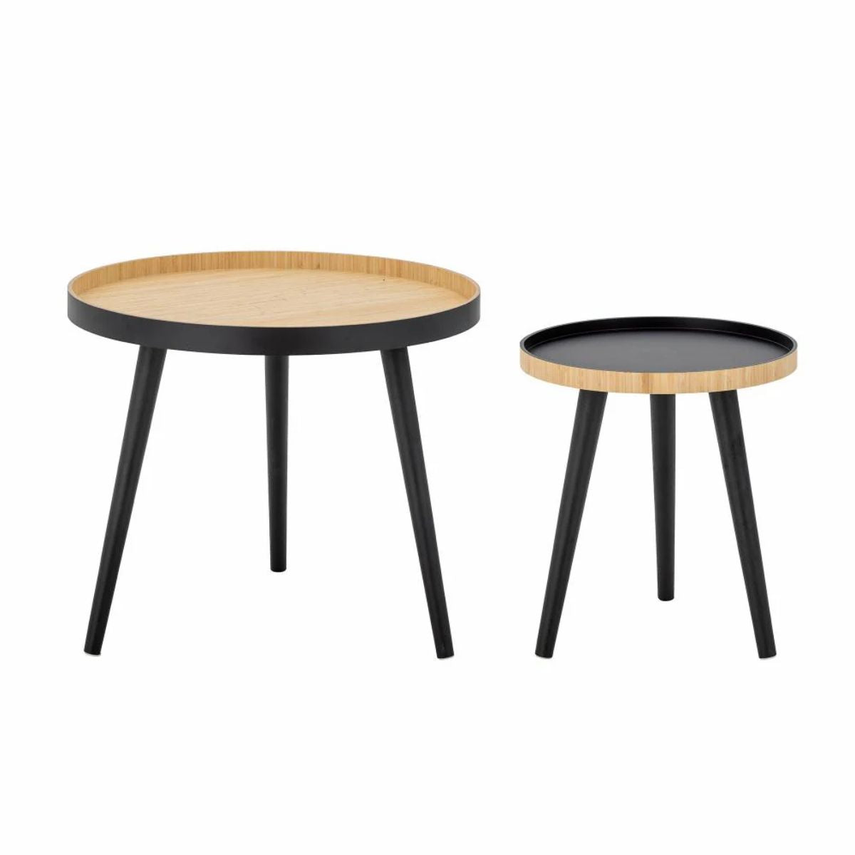 Bloomingville Cappuccino Round Coffee Table - Black Bamboo