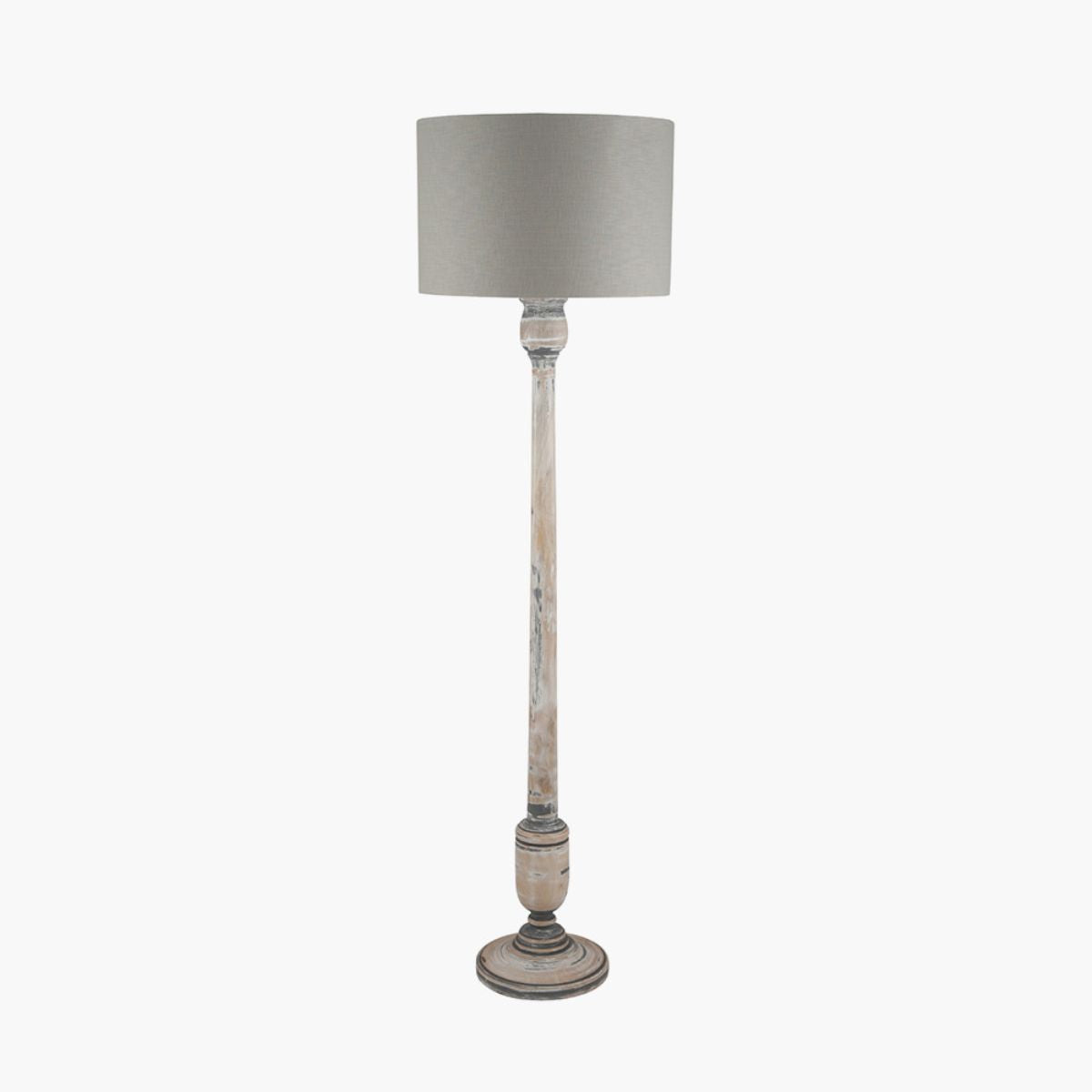 Pacific Lifestyle Captiva Grey Wash Mango Wood Floor Lamp Base
