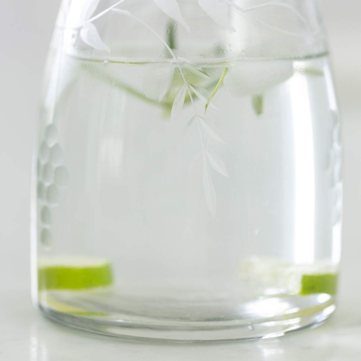 Grand Illusions Carafe Rambling Vine Etched
