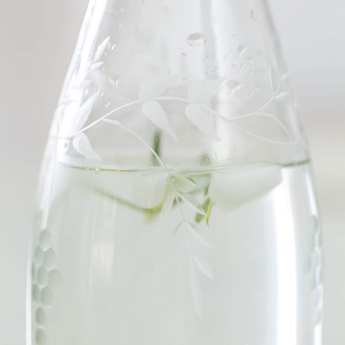 Grand Illusions Carafe Rambling Vine Etched