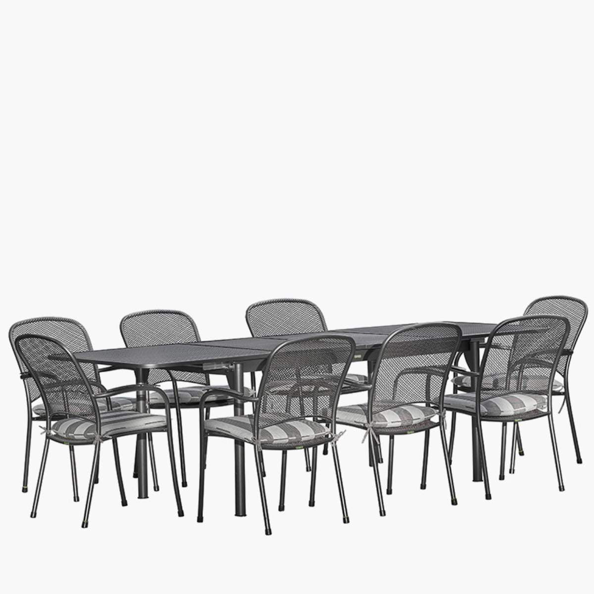 Pacific Lifestyle Carlo Extendable Rectangular 8 Seater Dining Set with cushions