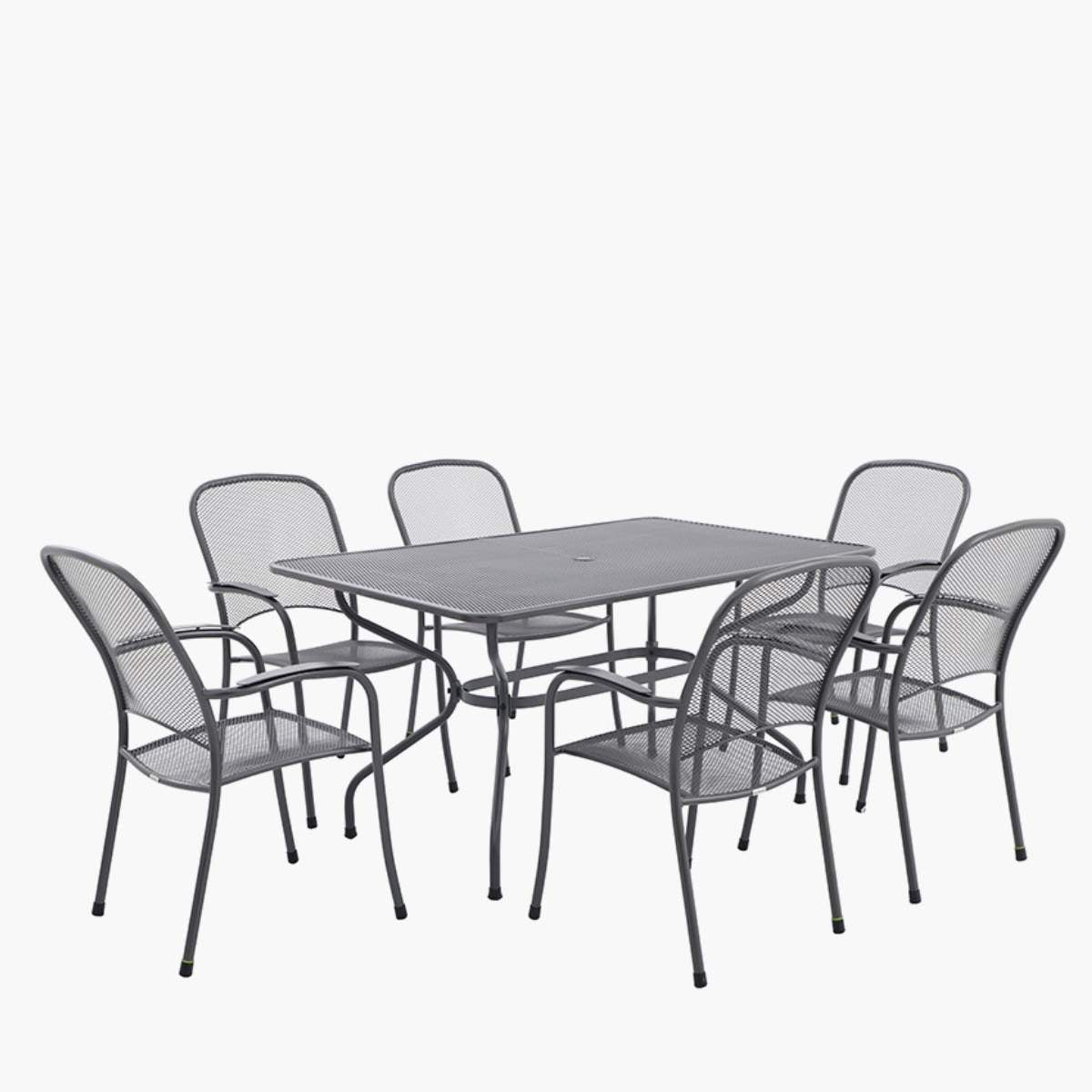 Pacific Lifestyle Carlo Rectangular 6 Seater Dining Set with Cushions