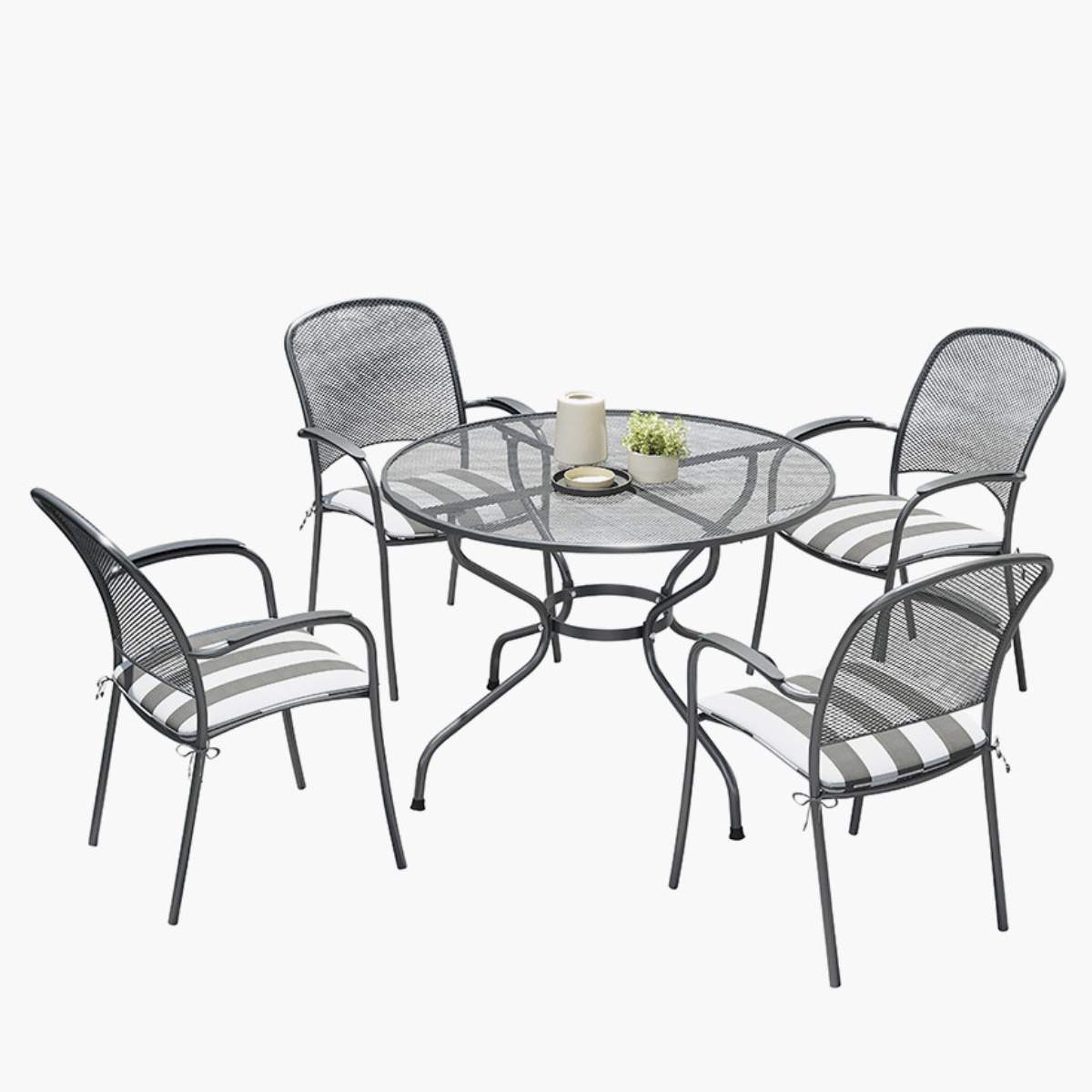 Pacific Lifestyle Carlo Round 4 Seater Dining Set with Cushions