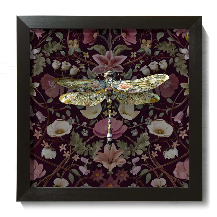 Carmine Lake Anisoptera In Cranberry Artwork