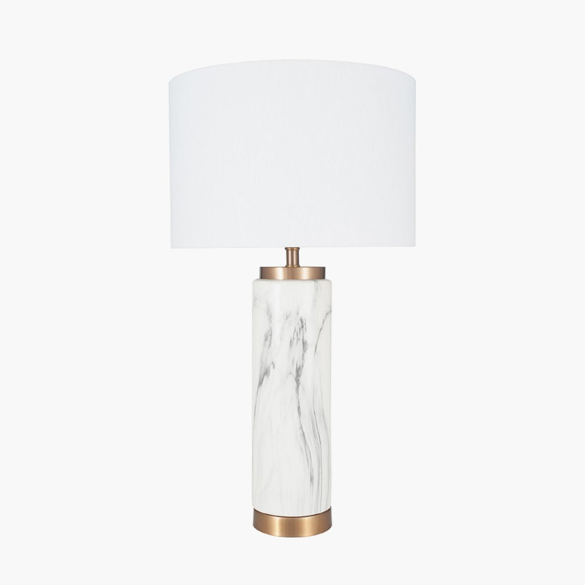 Pacific Lifestyle Carrara Marble Effect Ceramic Tall Table Lamp