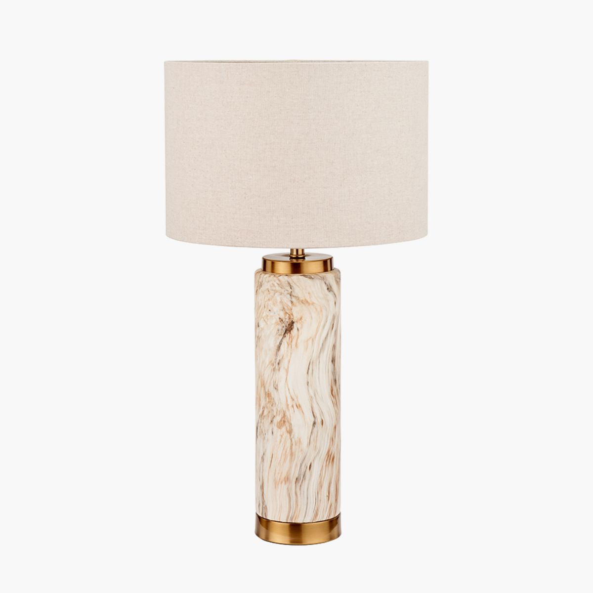 Pacific Lifestyle Carrara Natural Stone Effect Ceramic Tall Table Lamp