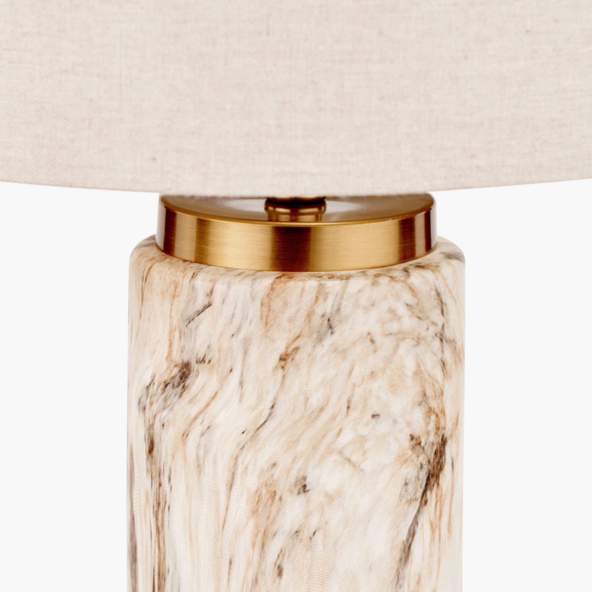 Pacific Lifestyle Carrara Natural Stone Effect Ceramic Tall Table Lamp