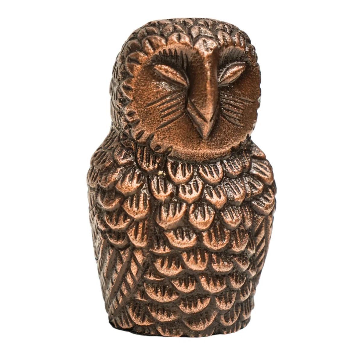 Ivyline Cast Aluminium Owl Candle Holder Antique Brass H14.5Cm W7.5Cm