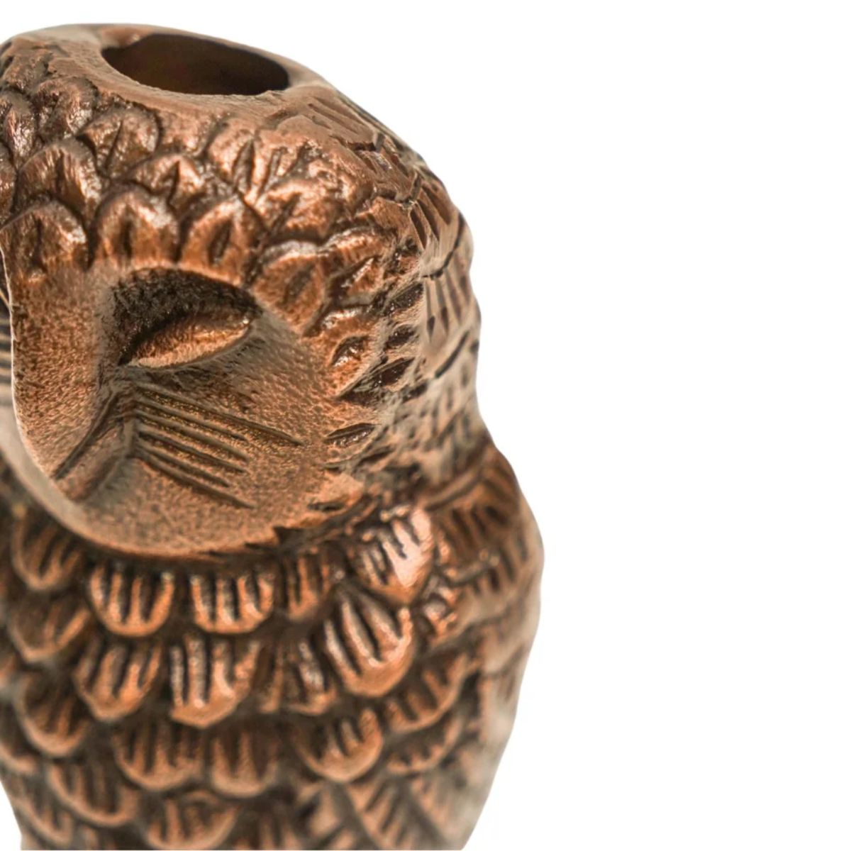 Ivyline Cast Aluminium Owl Candle Holder Antique Brass H14.5Cm W7.5Cm