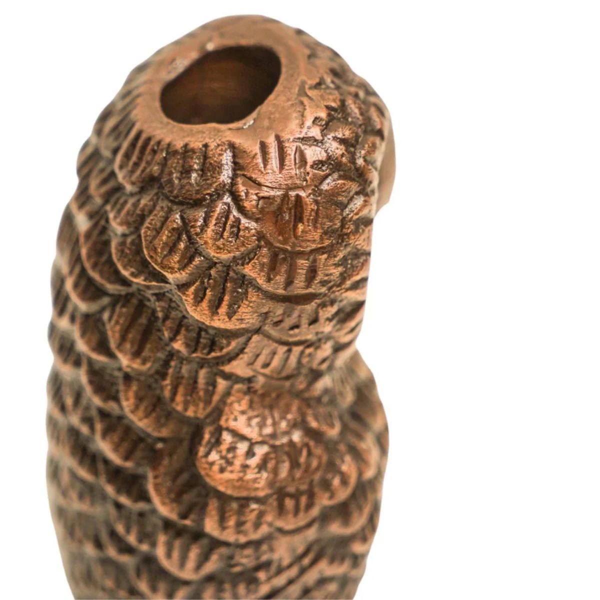 Ivyline Cast Aluminium Owl Candle Holder Antique Brass H14.5Cm W7.5Cm
