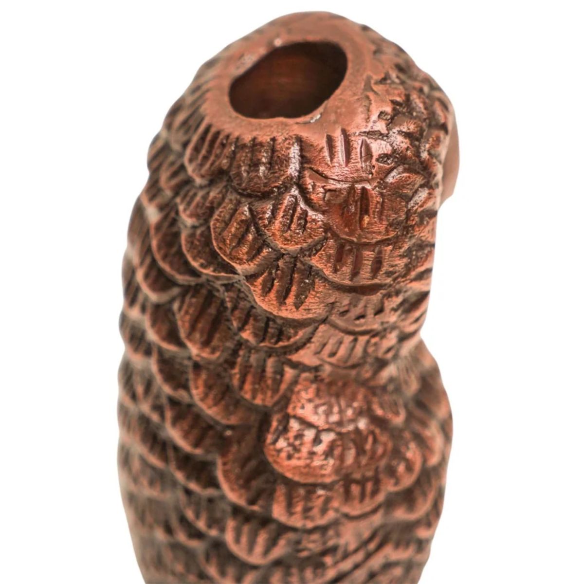 Ivyline Cast Aluminium Owl Candle Holder Antique Copper H14.5Cm W7.5Cm