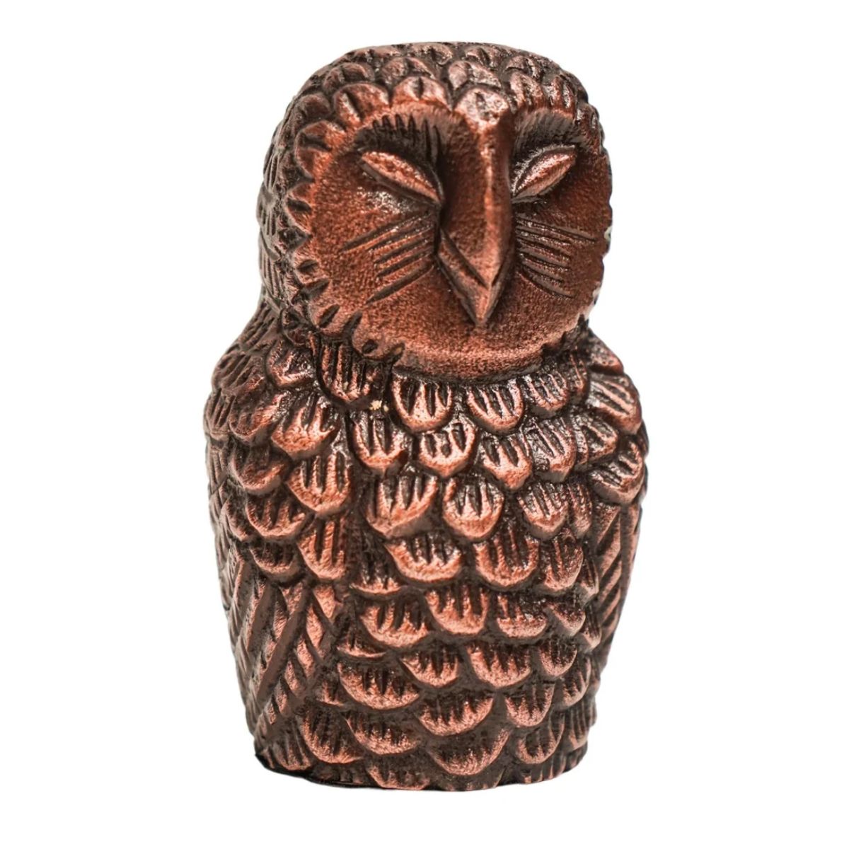 Ivyline Cast Aluminium Owl Candle Holder Antique Copper H14.5Cm W7.5Cm