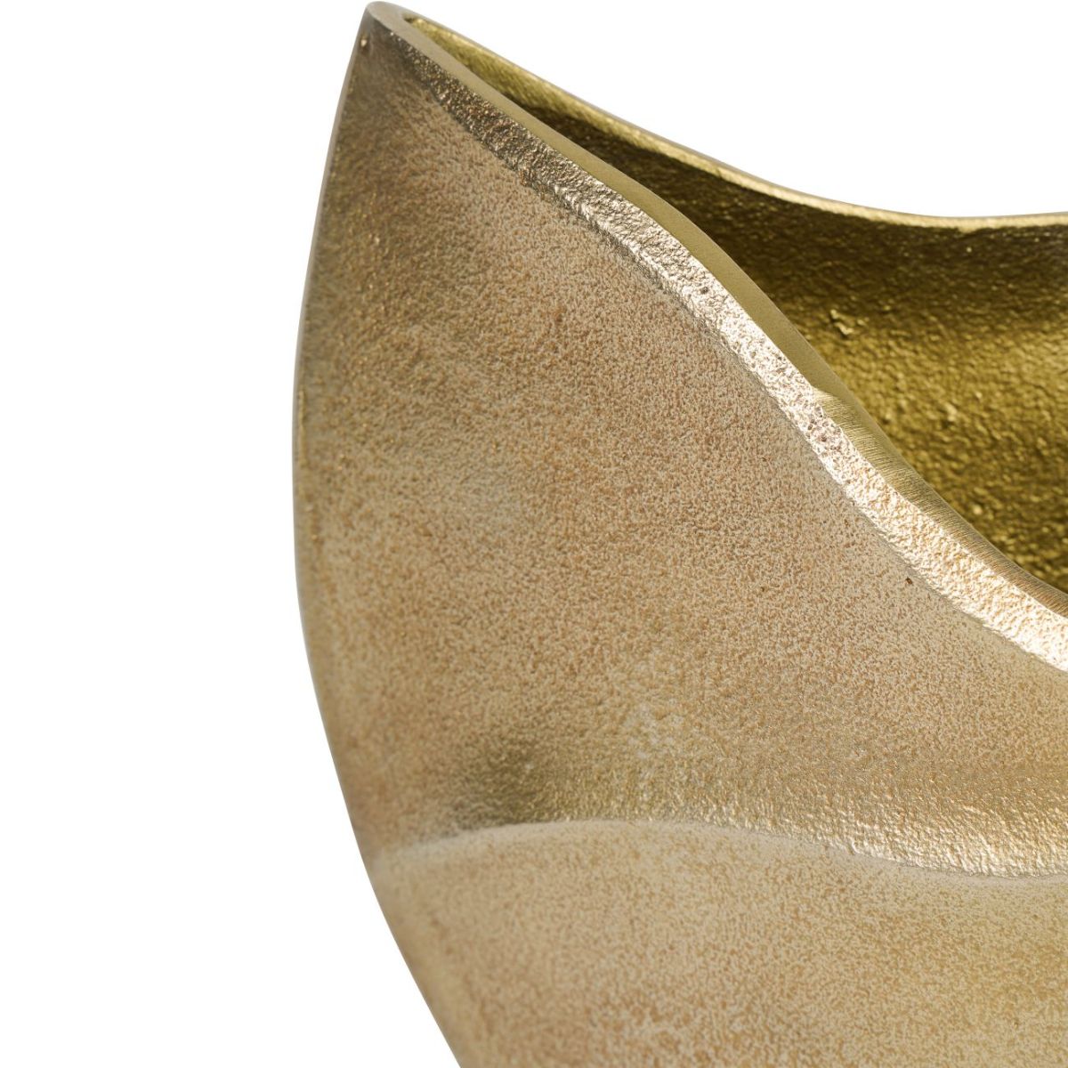 Libra Interiors Cast Aluminium Swirl Texture Vase 37x26cm