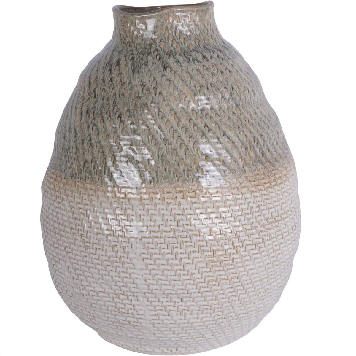 Libra Interiors Ceramic Woven Vase Extra Large
