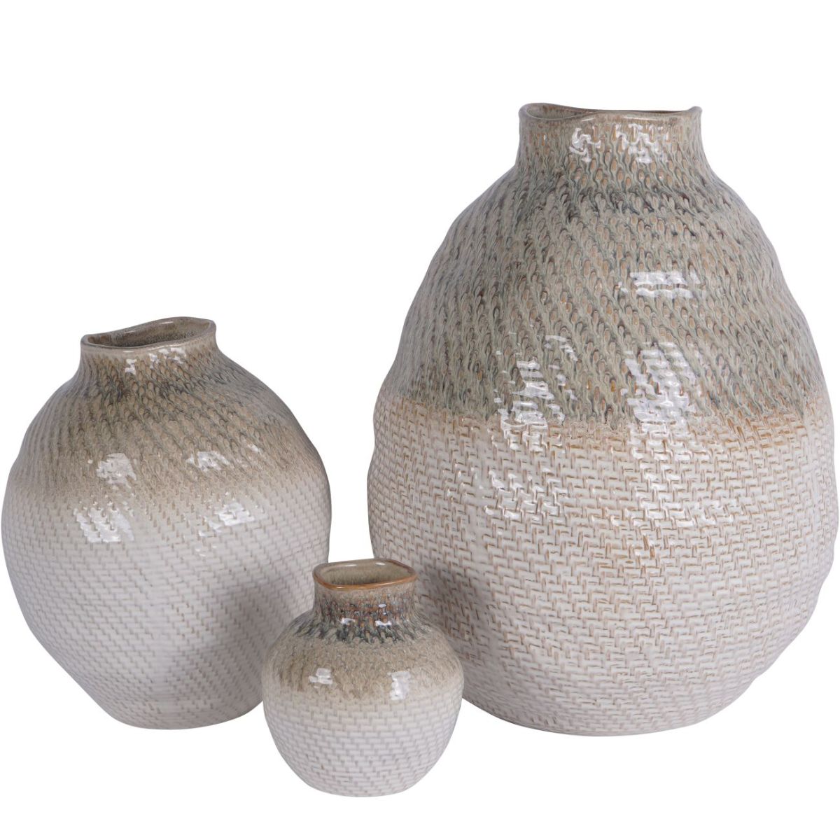 Libra Interiors Ceramic Woven Vase Extra Large