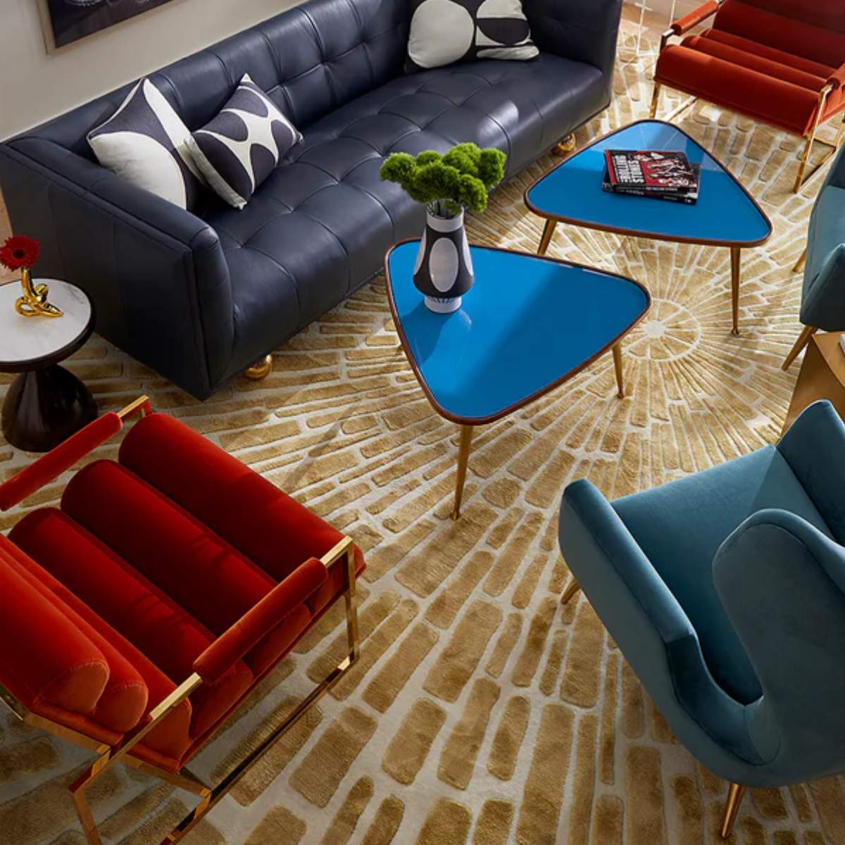 Jonathan Adler Channeled Goldfinger Lounge Chair