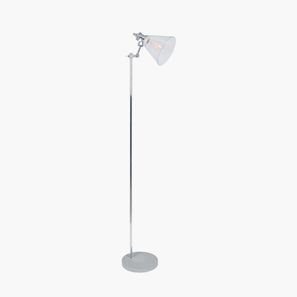 Pacific Lifestyle Chaplin Concrete and Brushed Chrome Floor Lamp