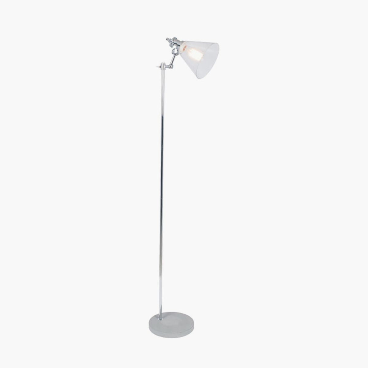 Pacific Lifestyle Chaplin Concrete and Brushed Chrome Floor Lamp