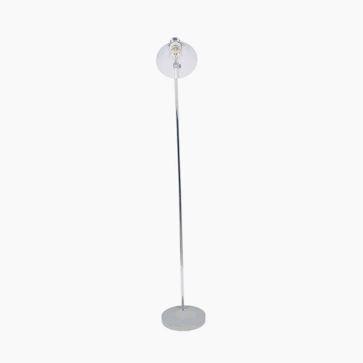 Pacific Lifestyle Chaplin Concrete and Brushed Chrome Floor Lamp