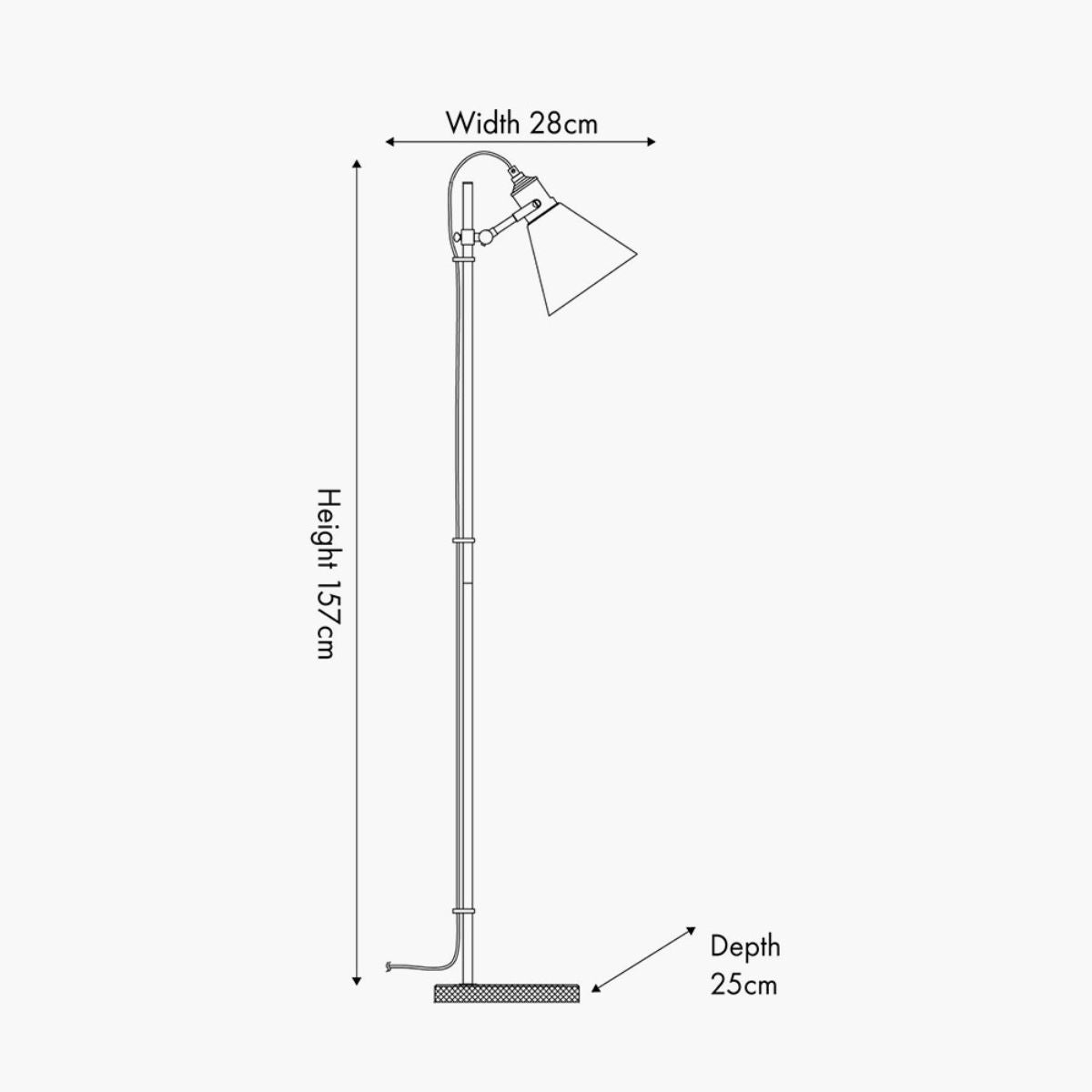 Pacific Lifestyle Chaplin Concrete and Brushed Chrome Floor Lamp