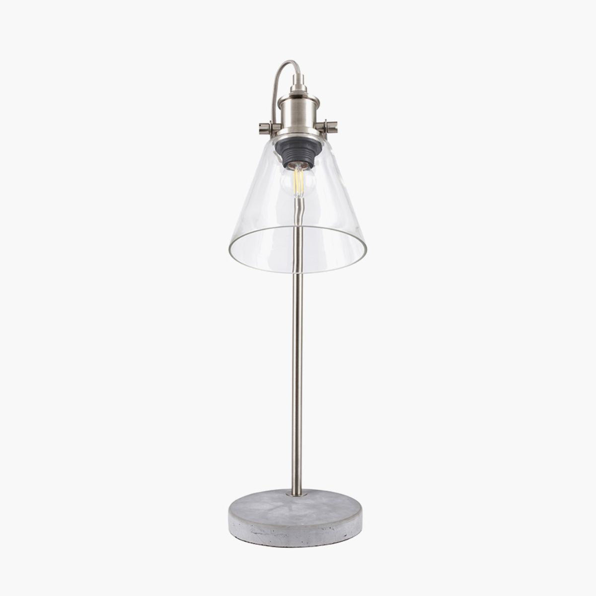 Pacific Lifestyle Chaplin Concrete and Brushed Chrome Table Lamp