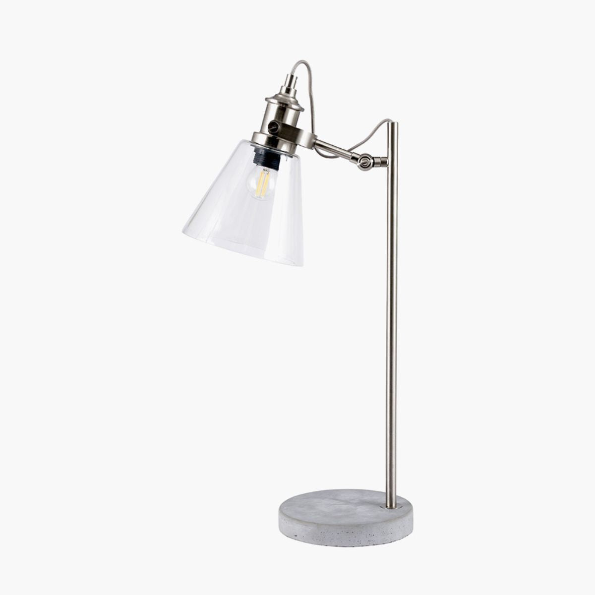 Pacific Lifestyle Chaplin Concrete and Brushed Chrome Table Lamp