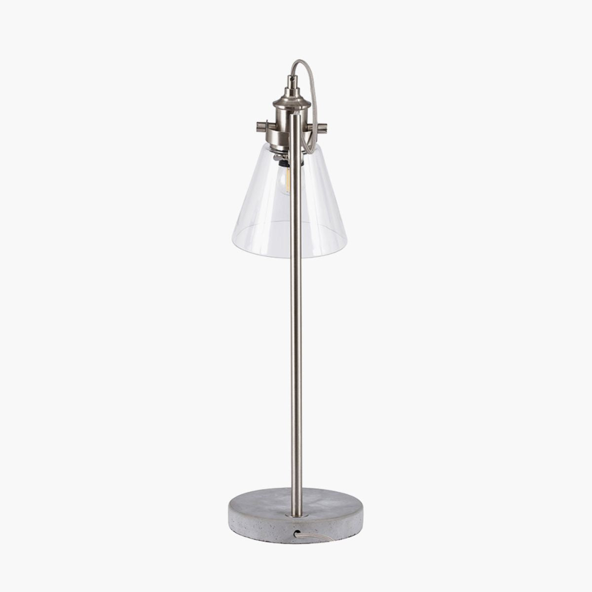 Pacific Lifestyle Chaplin Concrete and Brushed Chrome Table Lamp