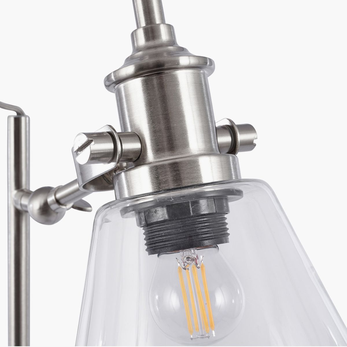 Pacific Lifestyle Chaplin Concrete and Brushed Chrome Table Lamp