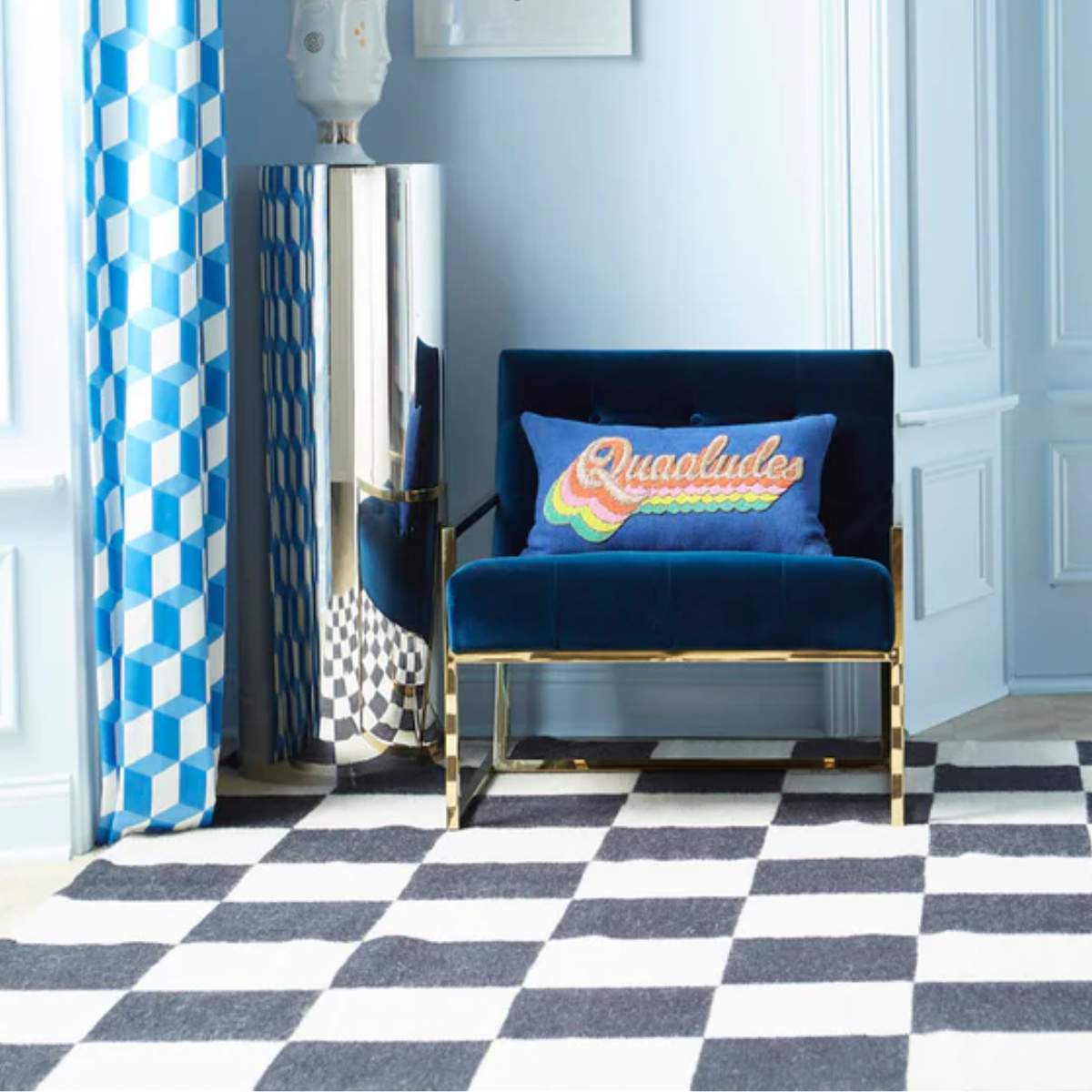 Jonathan Adler Checkerboard Large Scale Flatweave Rug