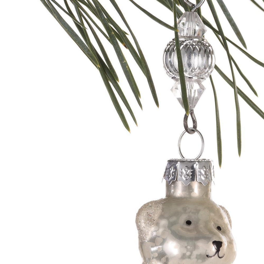Glass Teddy Bear Tree Decoration-Beaumonde