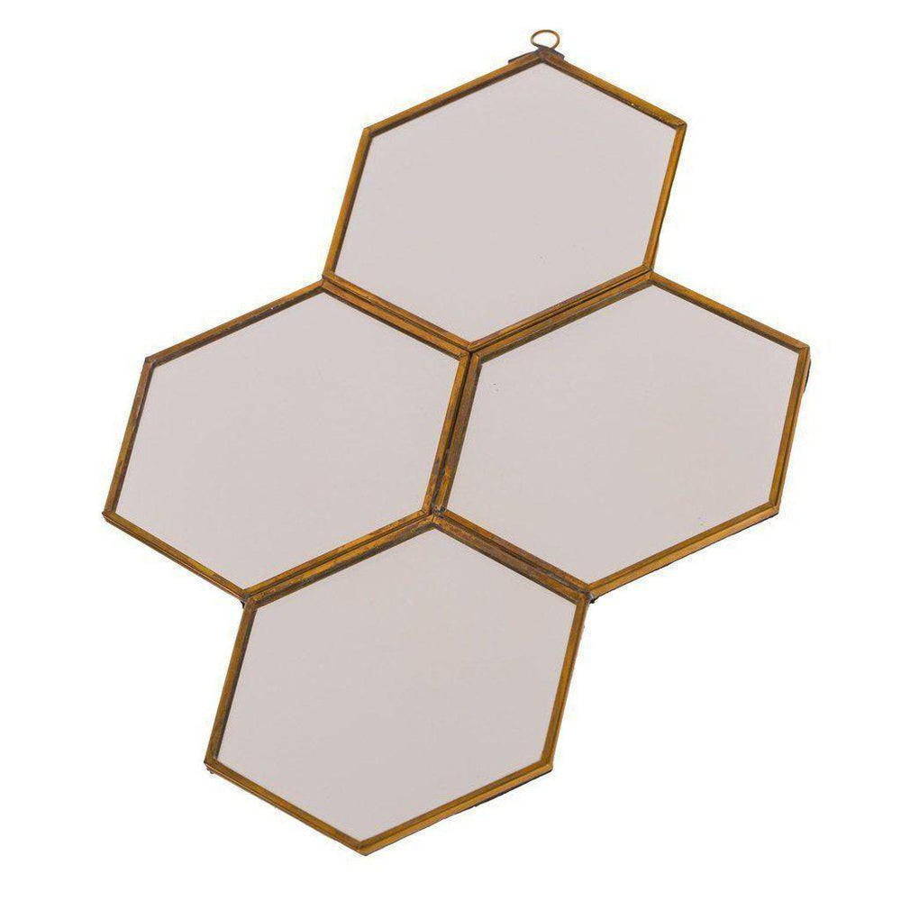 Sienna Octagonal Cluster Mirror Brass-Beaumonde