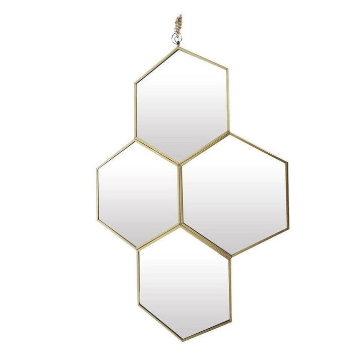 Sienna Octagonal Cluster Mirror Brass-Beaumonde