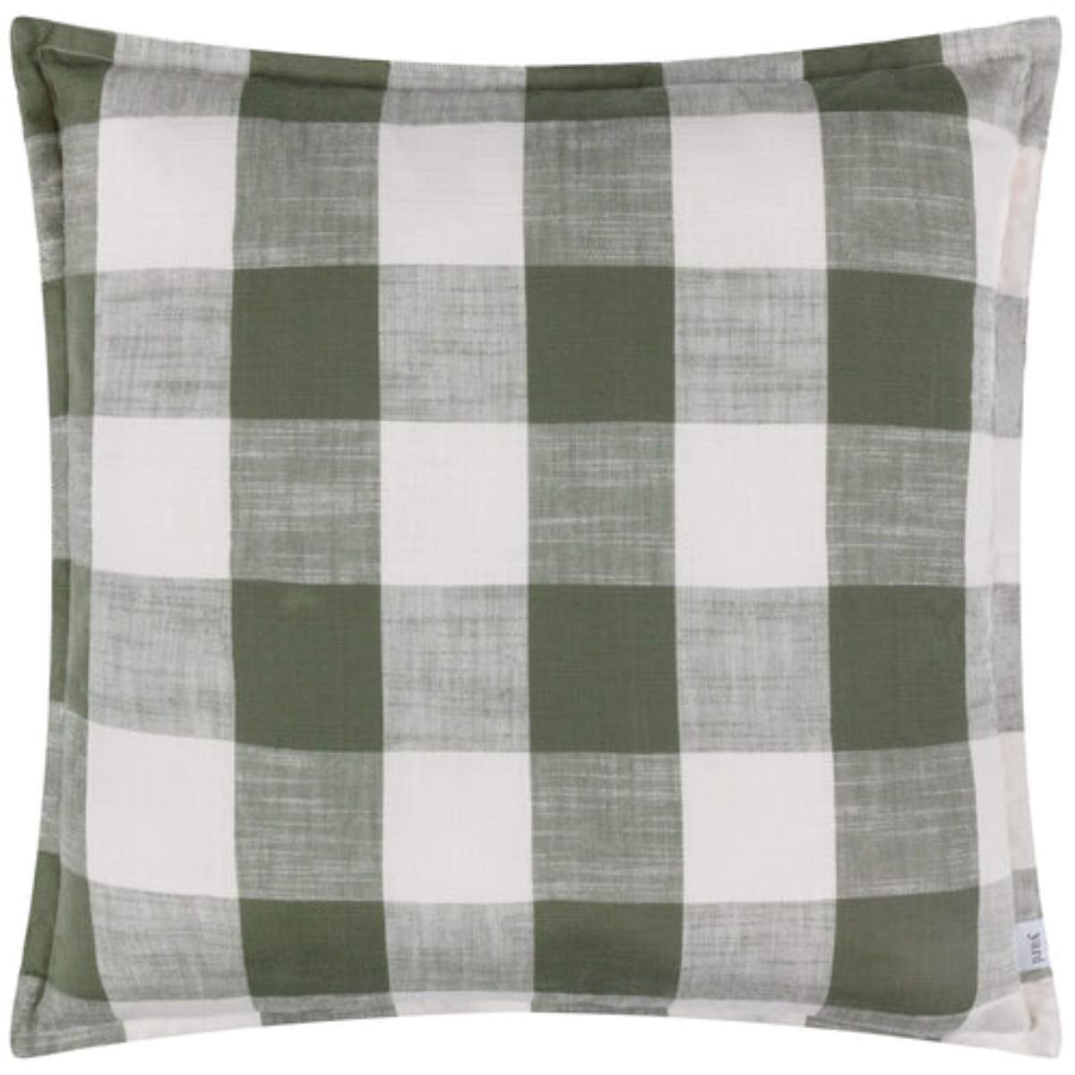 Furn Chesil Check 100% Cotton Outdoor Cushion Moss