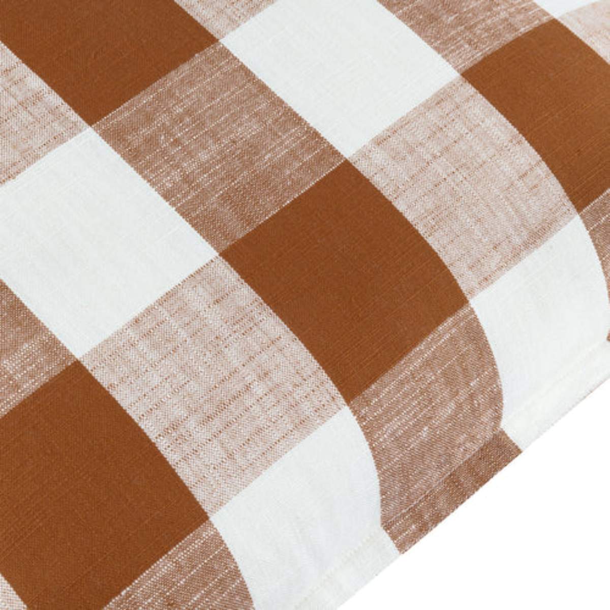 Furn Chesil Check 100% Cotton Outdoor Cushion Pecan