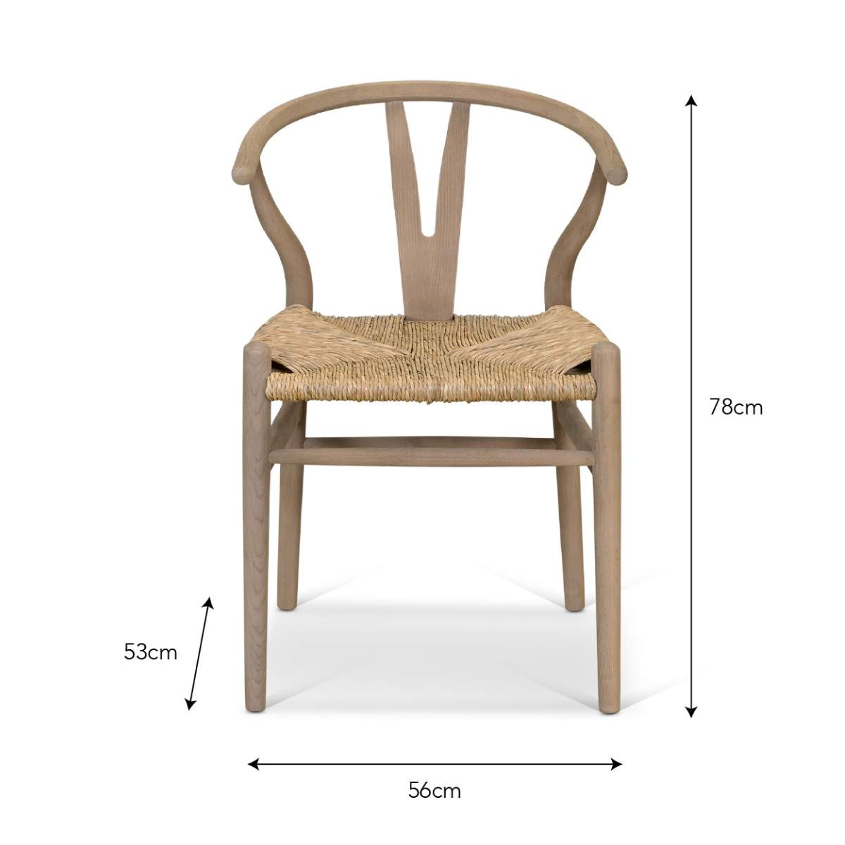 Garden Trading Chilthorne Wishbone Dining Chair Set of 2 Lime Wash