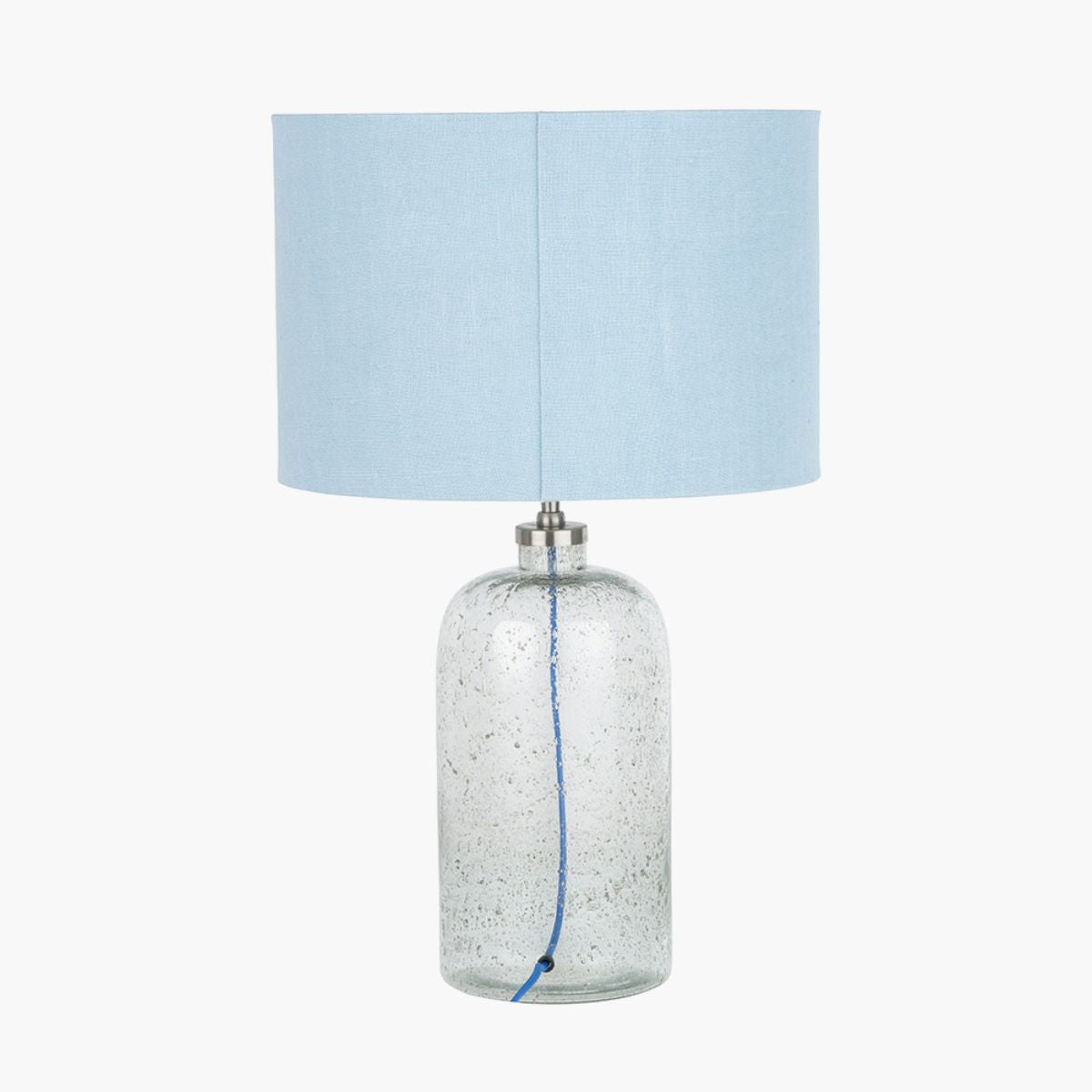 Designers Guild Chinon Glass Table Lamp Base and Shade Delft