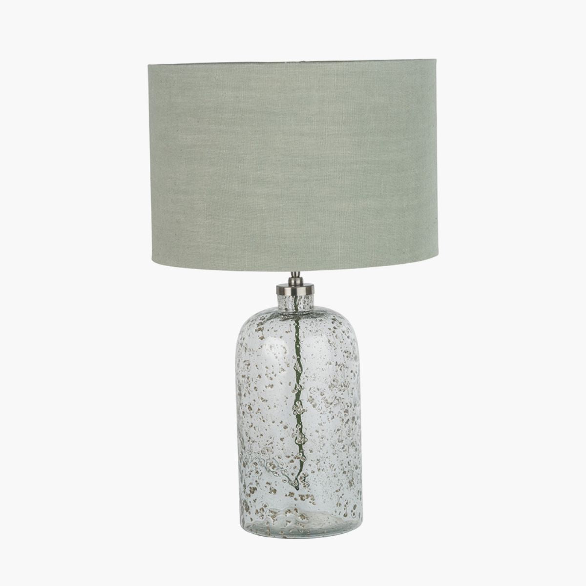 Designers Guild Chinon Glass Table Lamp Base and Shade Moss