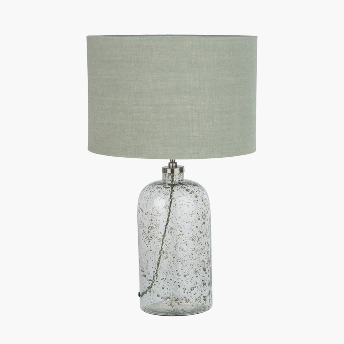 Designers Guild Chinon Glass Table Lamp Base and Shade Moss
