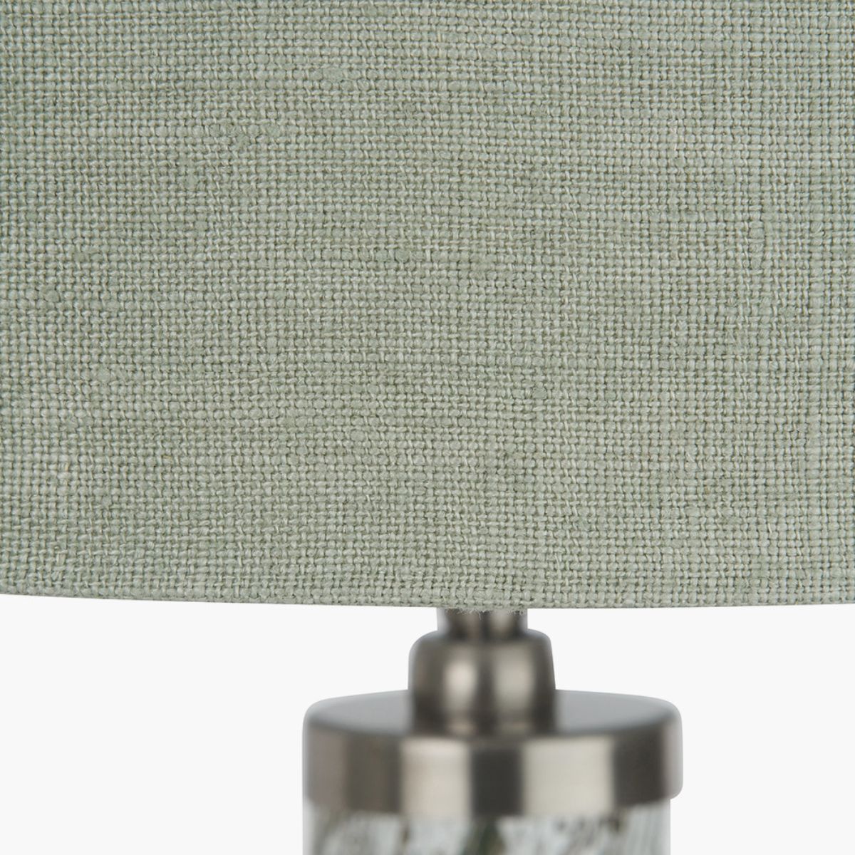 Designers Guild Chinon Glass Table Lamp Base and Shade Moss