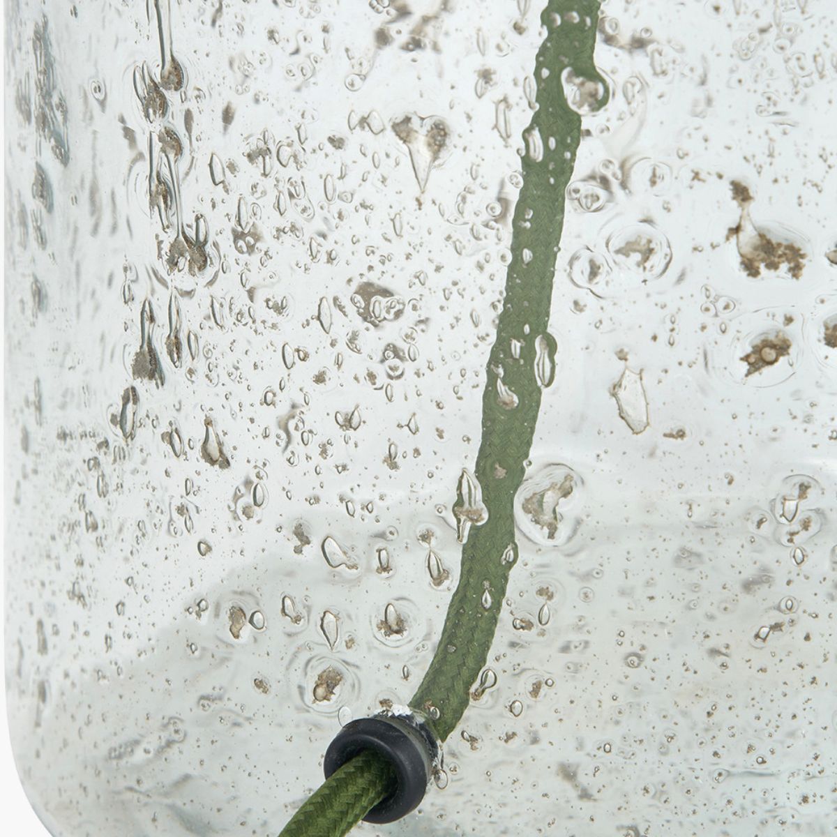 Designers Guild Chinon Glass Table Lamp Base and Shade Moss