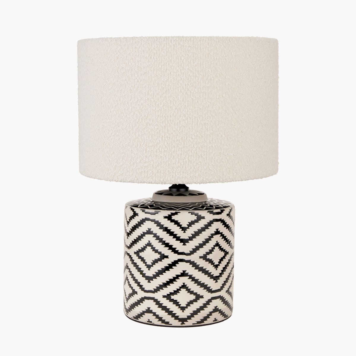 Pacific Lifestyle Chirala Black and White Ikat Ceramic Table Lamp Base