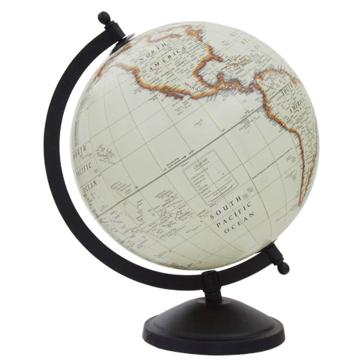 Beaumonde Home Churchill Black Frame Globe