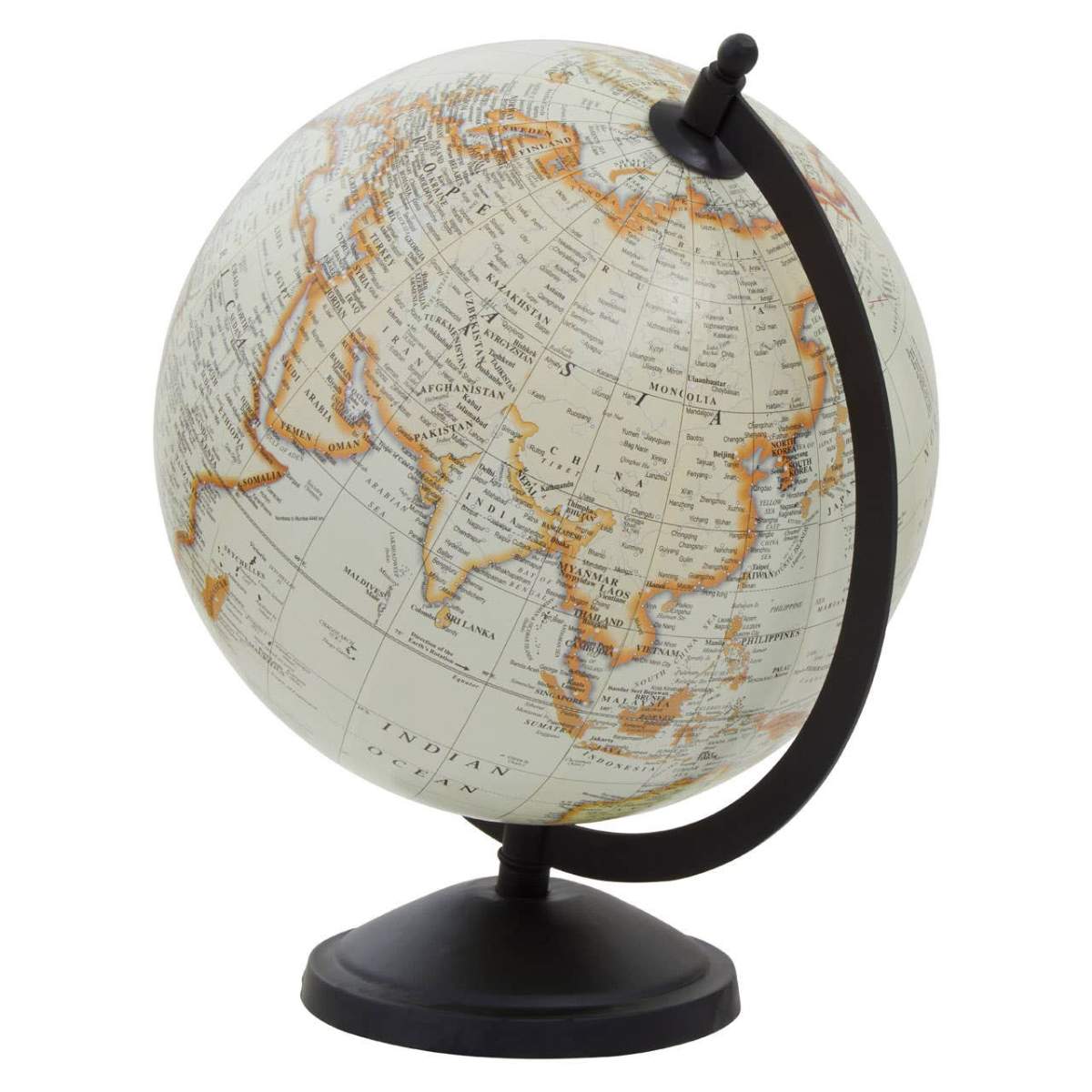 Beaumonde Home Churchill Black Frame Globe