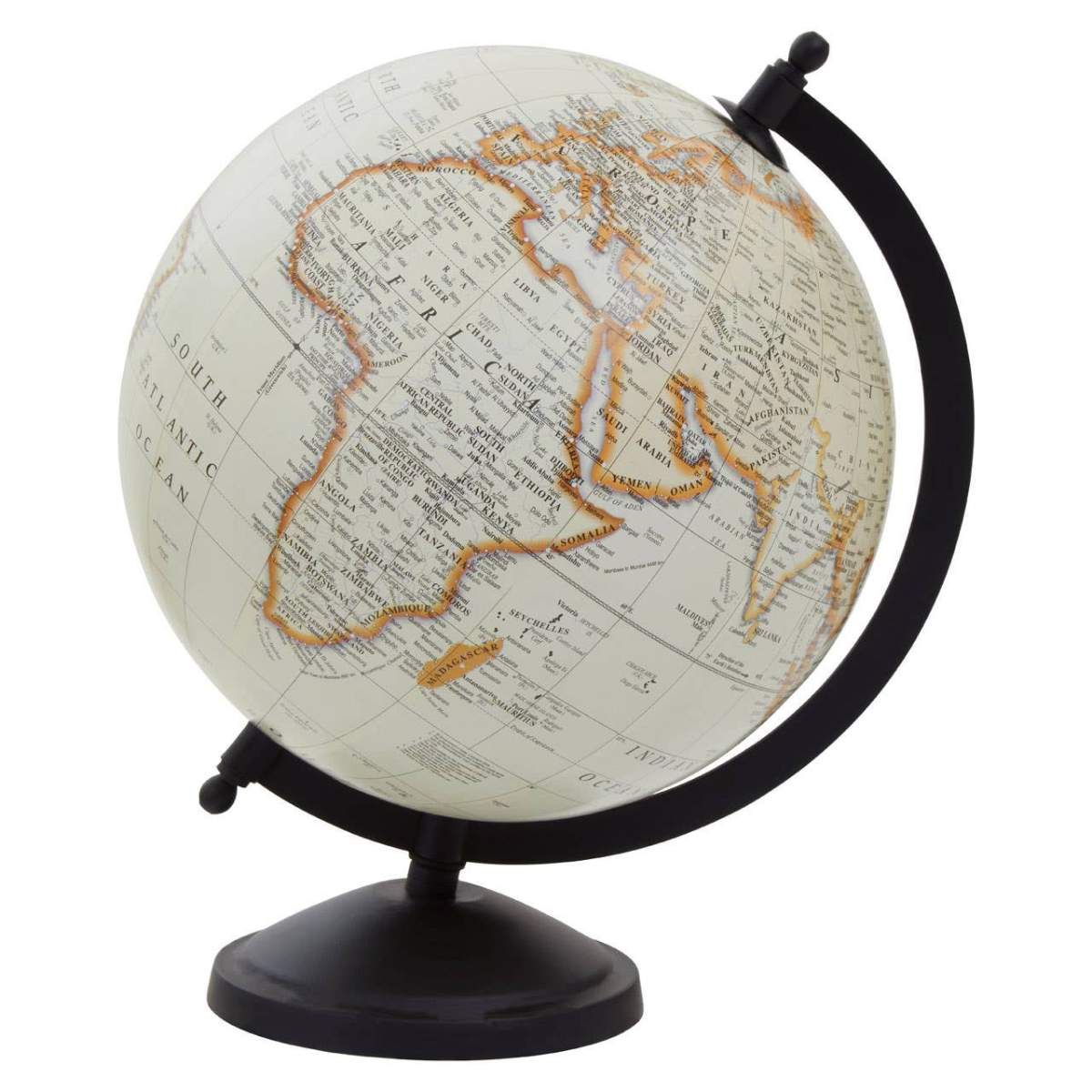 Beaumonde Home Churchill Black Frame Globe