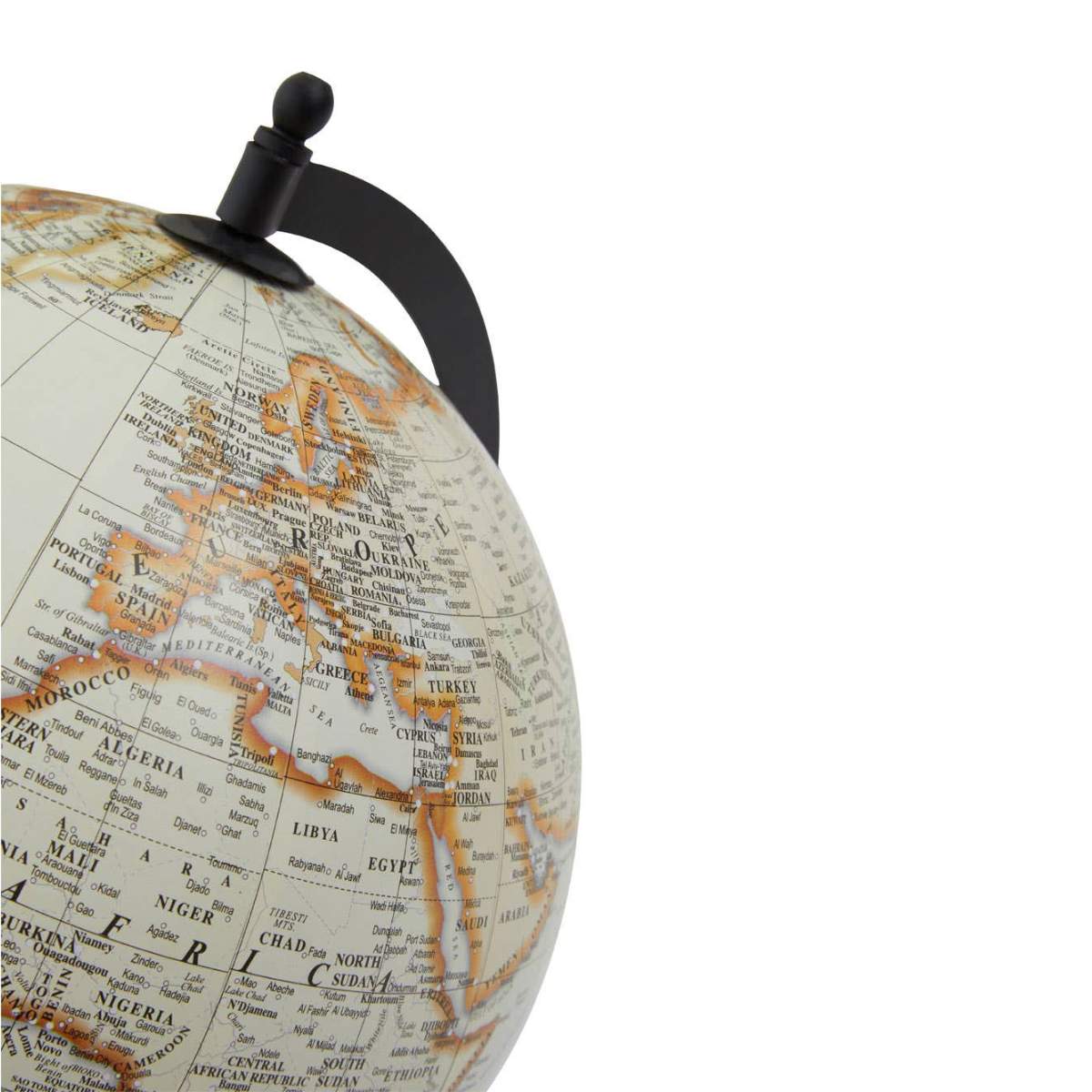 Beaumonde Home Churchill Black Frame Globe