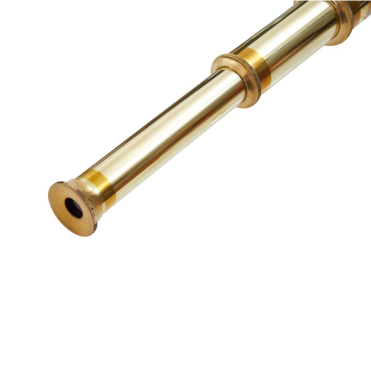 Beaumonde Home Churchill Brass and Black Leather Effect Tapered Telescope