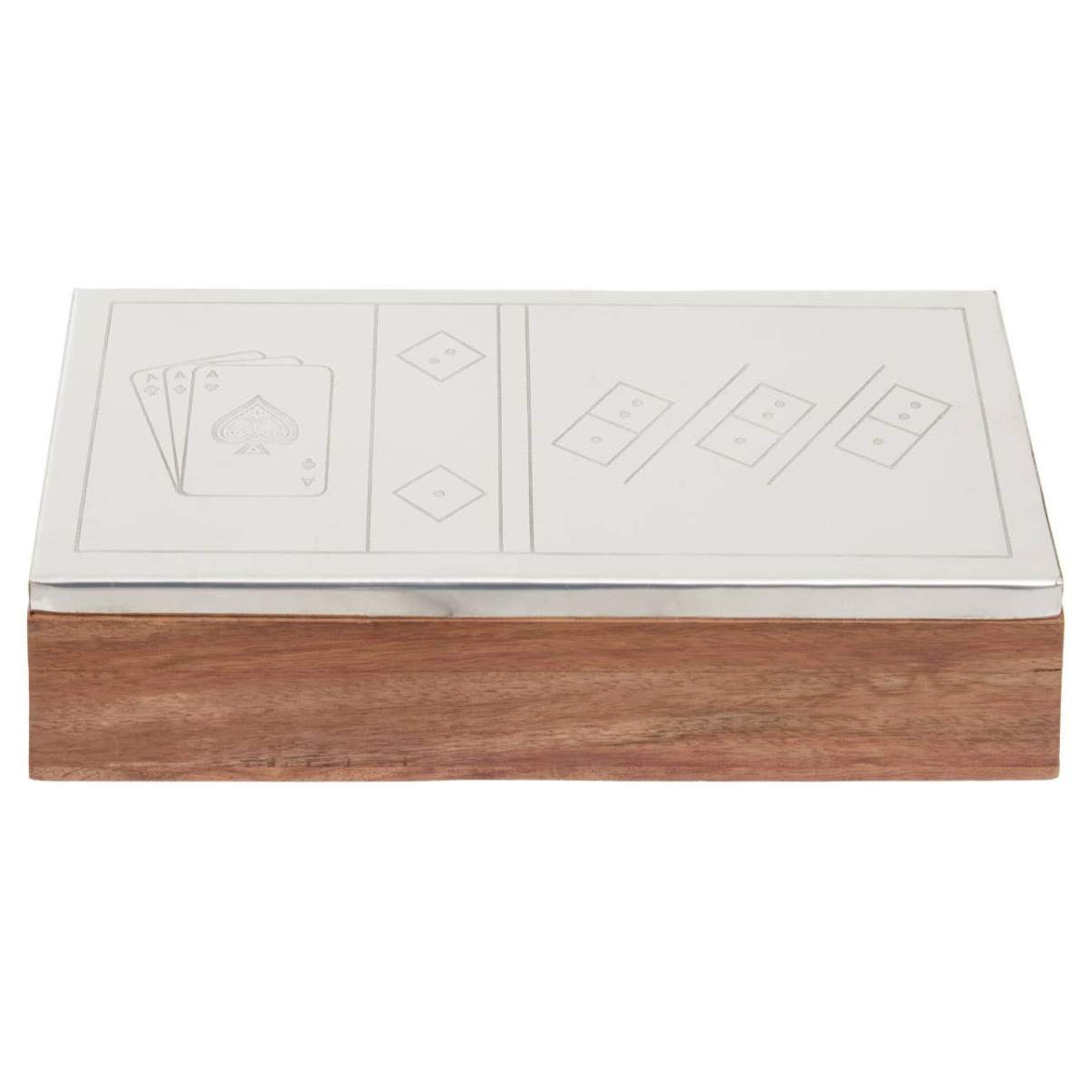 Beaumonde Home Churchill Games 3 In 1 Dominoes Dice and Playing Cards Set