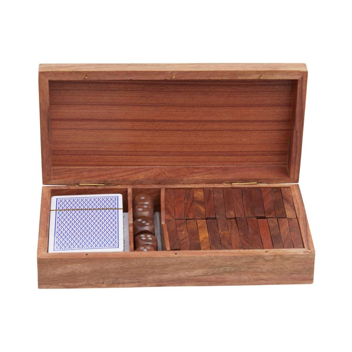 Beaumonde Home Churchill Games 3 In 1 Dominoes Dice and Playing Cards Set