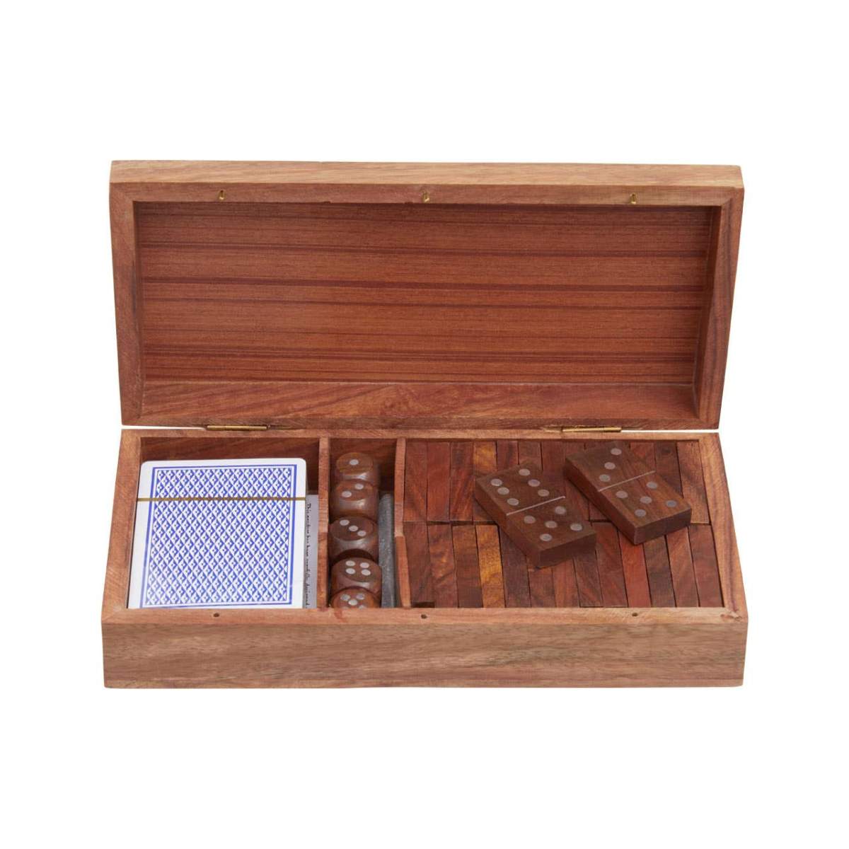 Beaumonde Home Churchill Games 3 In 1 Dominoes Dice and Playing Cards Set