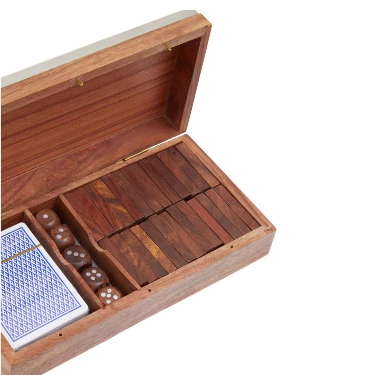 Beaumonde Home Churchill Games 3 In 1 Dominoes Dice and Playing Cards Set